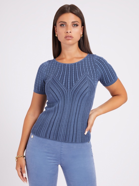 син пуловер от смес от вискоза Guess