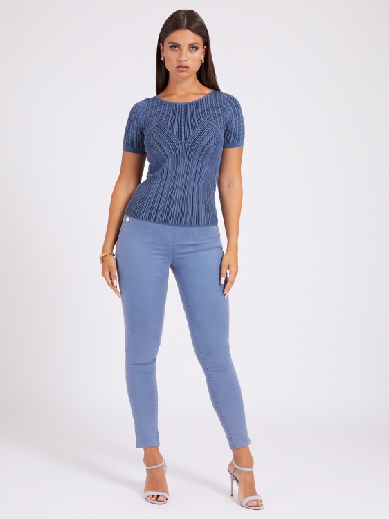 син пуловер от смес от вискоза Guess
