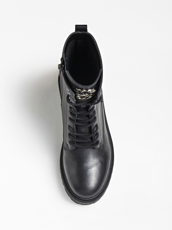 Guess Olone черни ботуши от истинска кожа