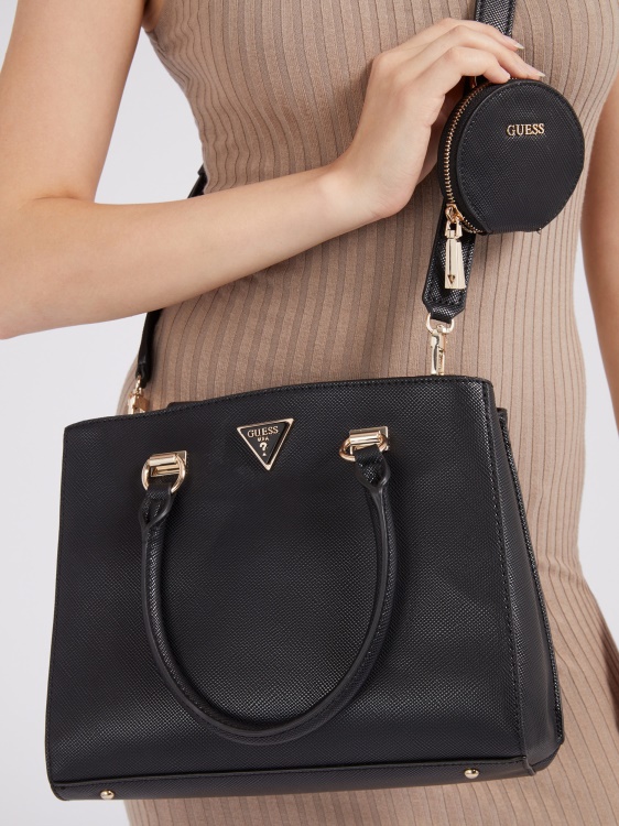 черна чанта Guess Alexie Saffiano