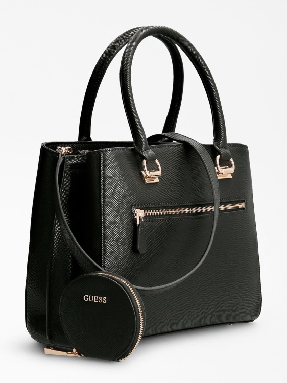 черна чанта Guess Alexie Saffiano