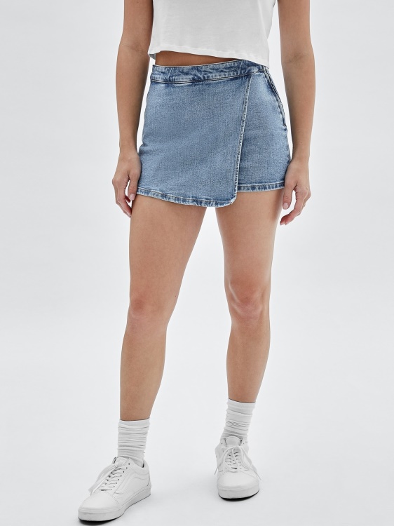 дънкови къси панталони син Guess
