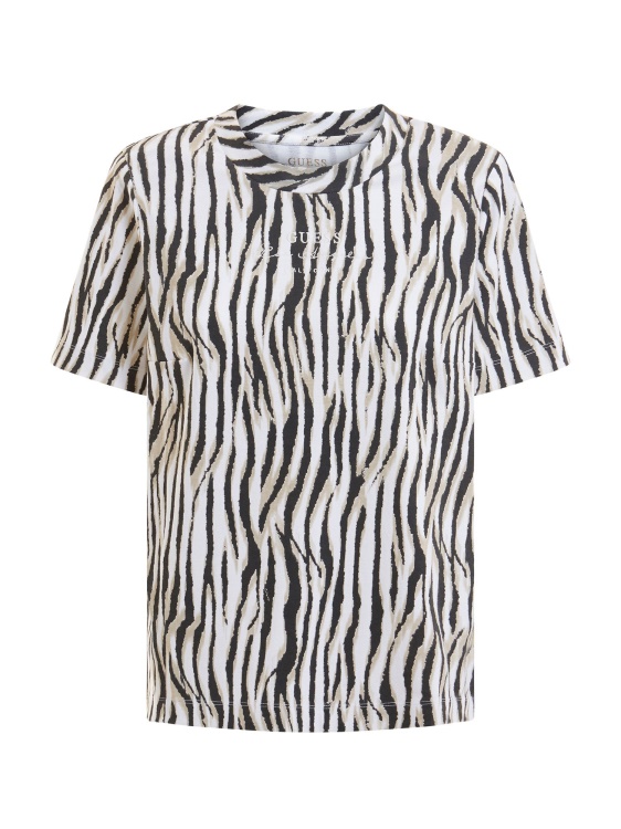 Guess тениска с принт на зебра Animalier