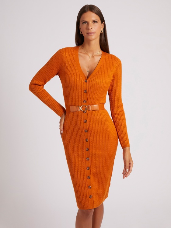 жилетка рокля с колан Guess оранжево