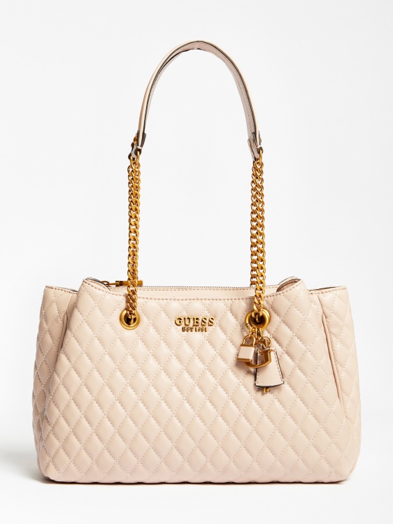 ватирана чанта през рамо Maila бежово Guess