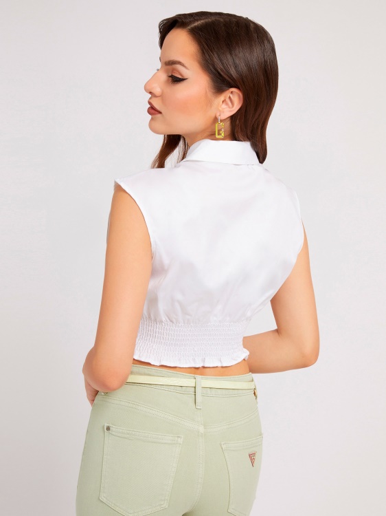 бяла риза Guess
