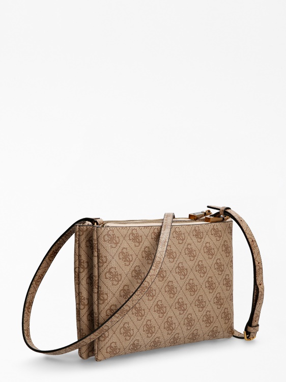 Naya 4g лого мини чанта през рамо кафяв Guess