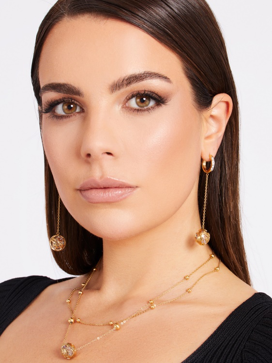 Guess 4g лого Boule' обеци много златни