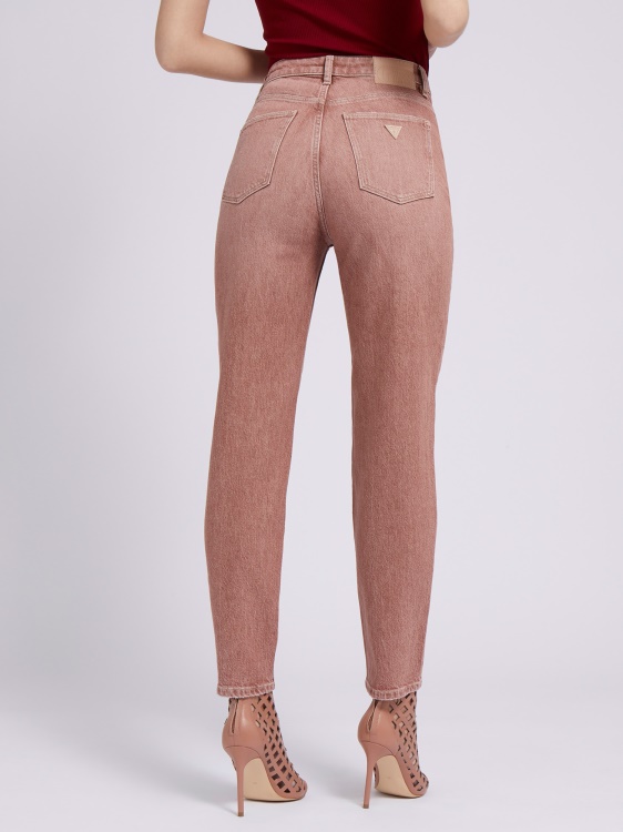 Mom Fit деним панталон розов Guess