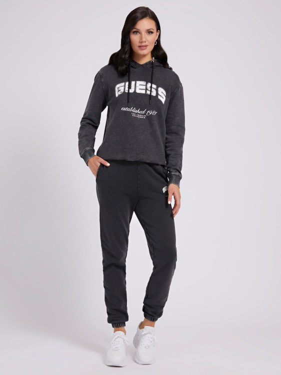 тъмносив суичър с предно лого Guess