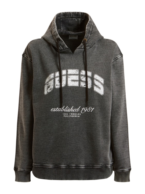 тъмносив суичър с предно лого Guess