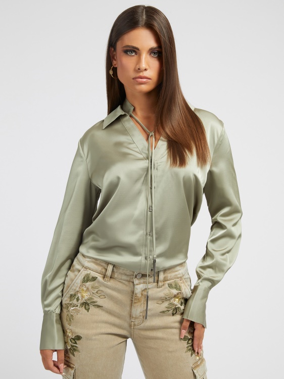 зелена риза Guess с чорапогащник