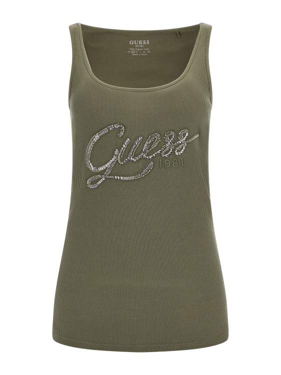 Guess потник с лого на кристали
