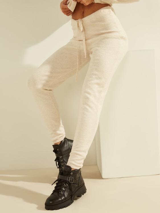 кремави плетени панталони Guess