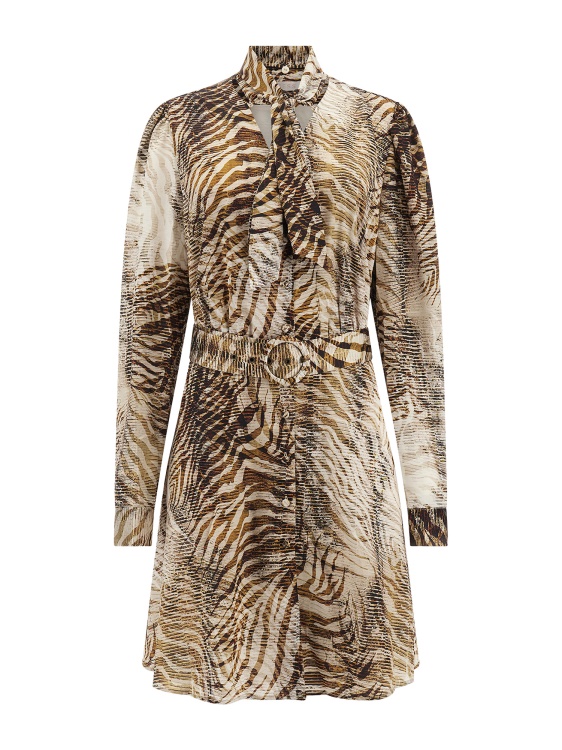 цяла рокля с принт Guess Multi Beige