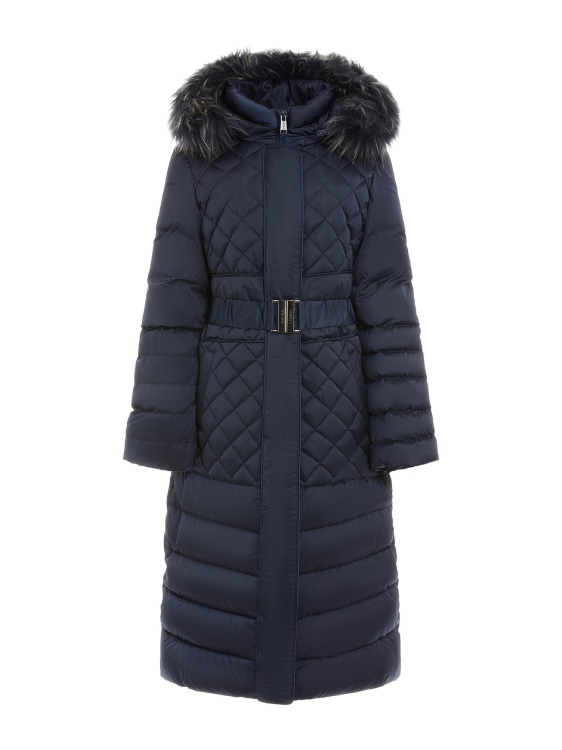 син истински пух дълъг пуф Guess