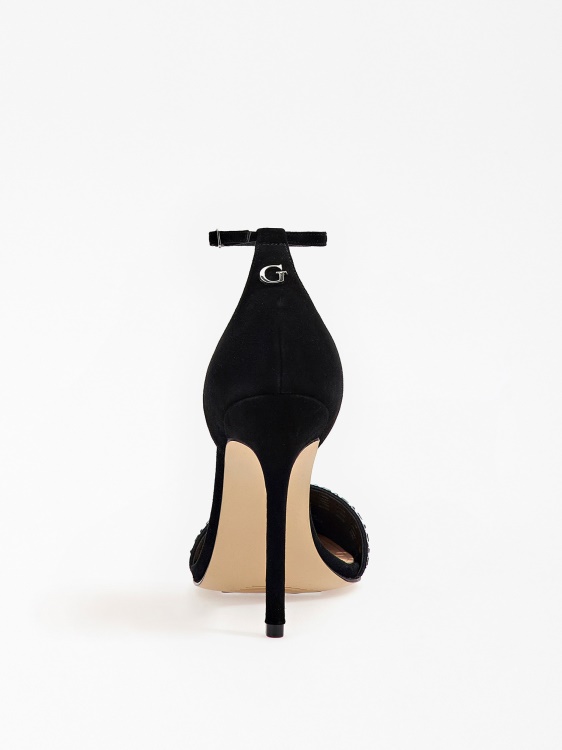 велурени Renate съдебни обувки Guess Black