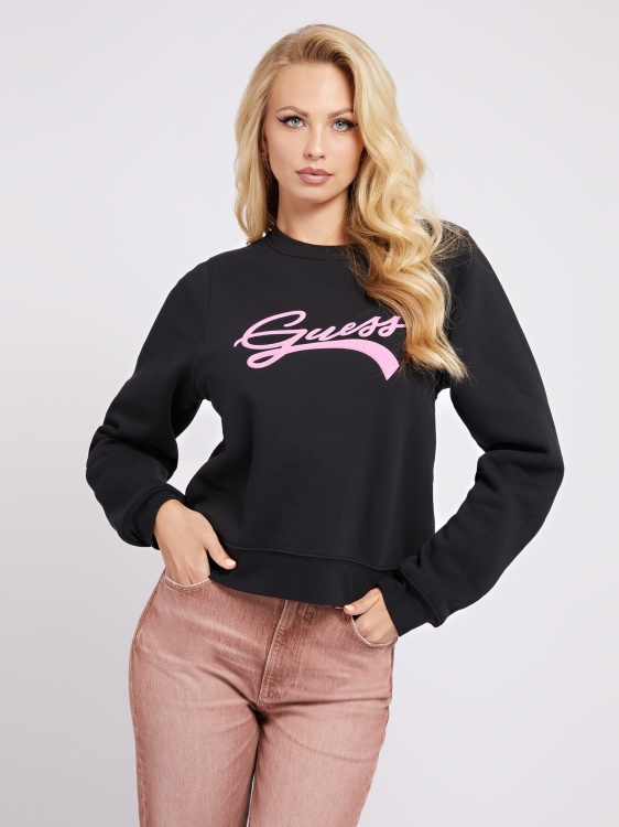 черен суичър с лого отпред Guess New Trend
