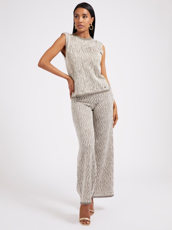 пуловер панталон с животински ефект Guess сив