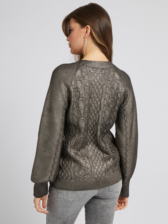 метален пуловер Guess сив