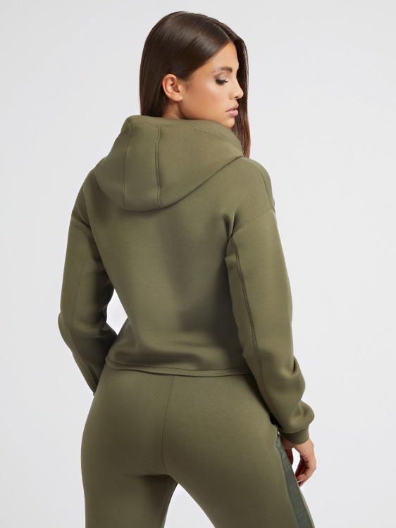 зелен суичър с предно лого Guess
