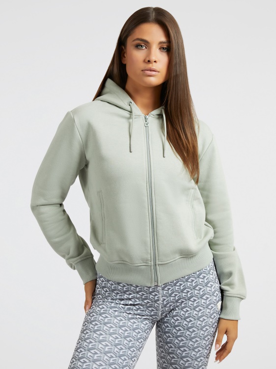 суичър с лого на гърба зелен Guess