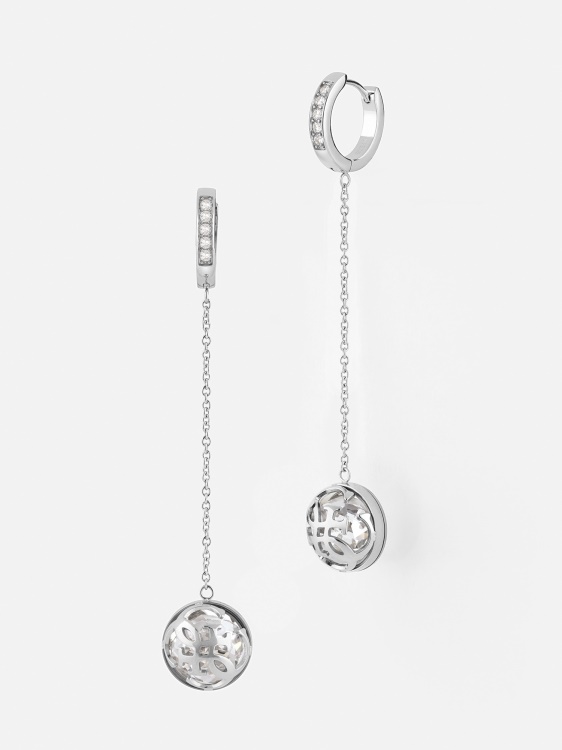 сребърни обеци Guess 4g лого Boule'