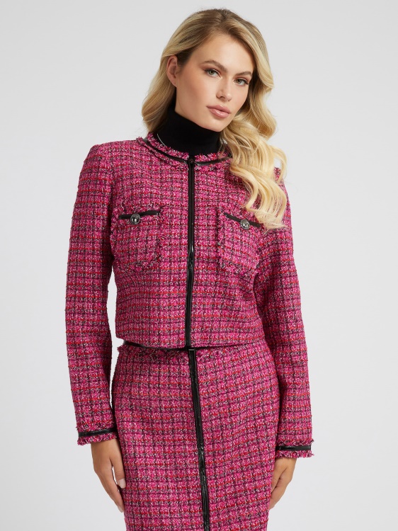 сако от туид Guess червено