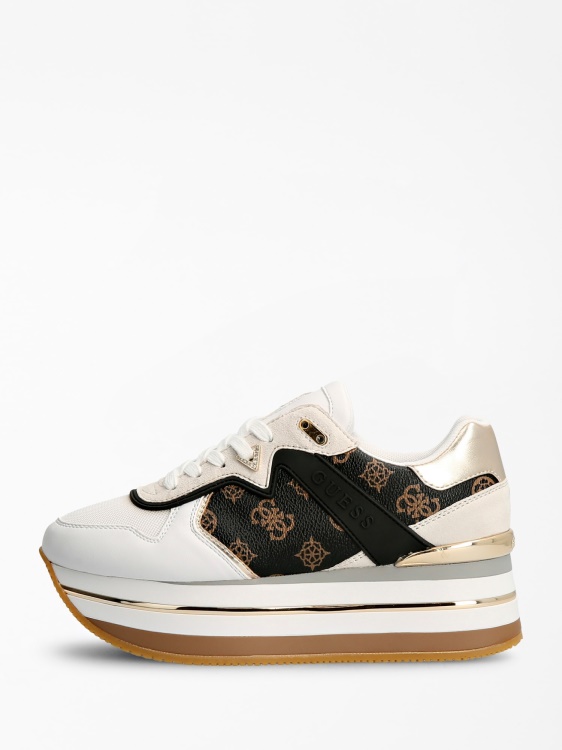 Guess кафяви маратонки с лого на Multi Harinna