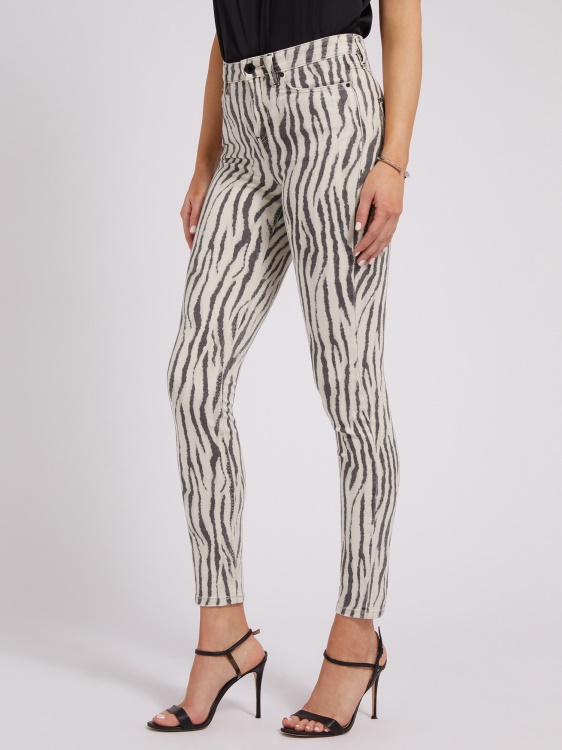 Animalier Guess деним панталон със зебра