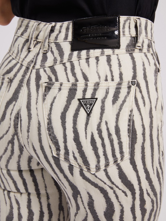 Animalier Guess деним панталон със зебра