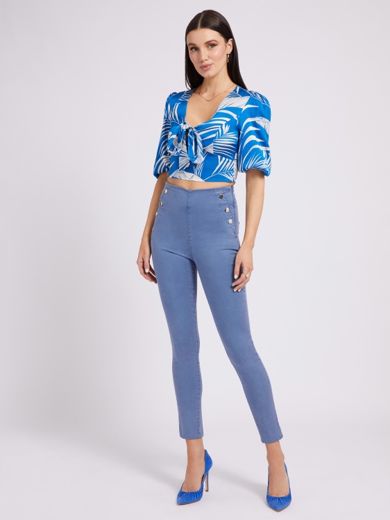 панталон с открити копчета Guess светло син