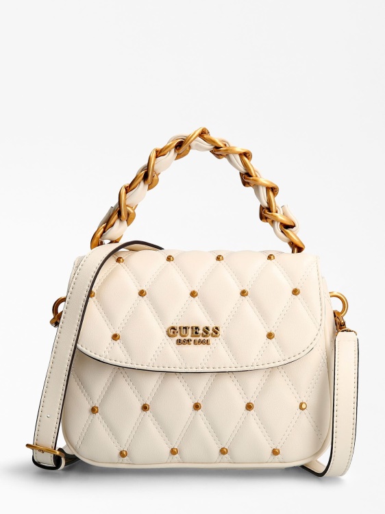 бяла чанта за през рамо Guess Triana