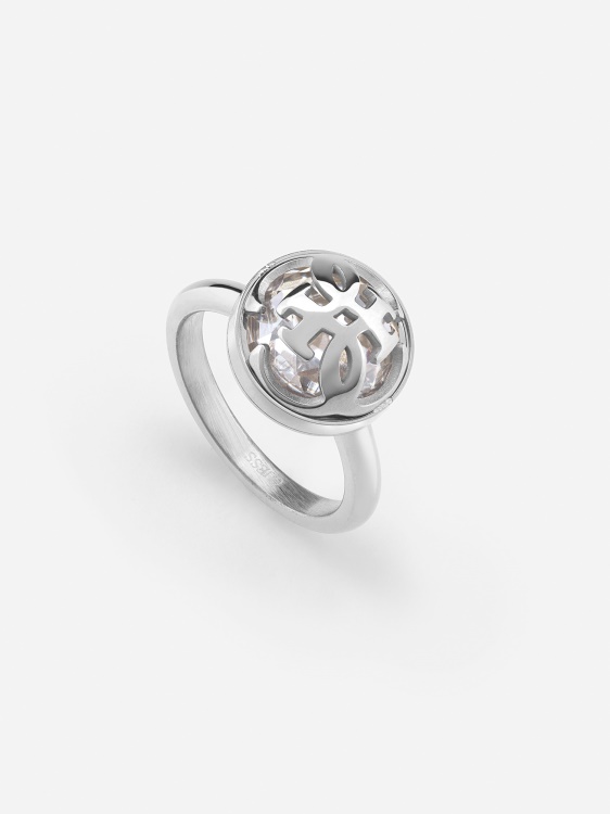 4g лого Boule' пръстен Guess сребро