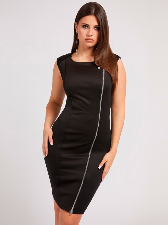 черна рокля Guess с цип