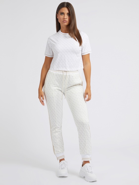 бяла тениска с лого Guess
