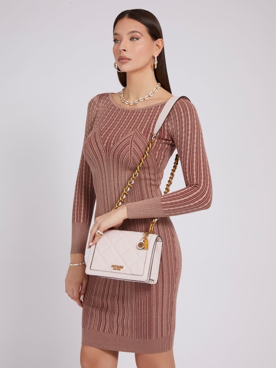 White Guess Abey ватирано кръстосано тяло