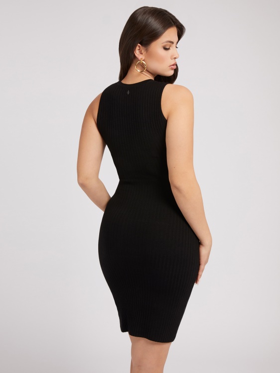 черна рокля тип пуловер Guess