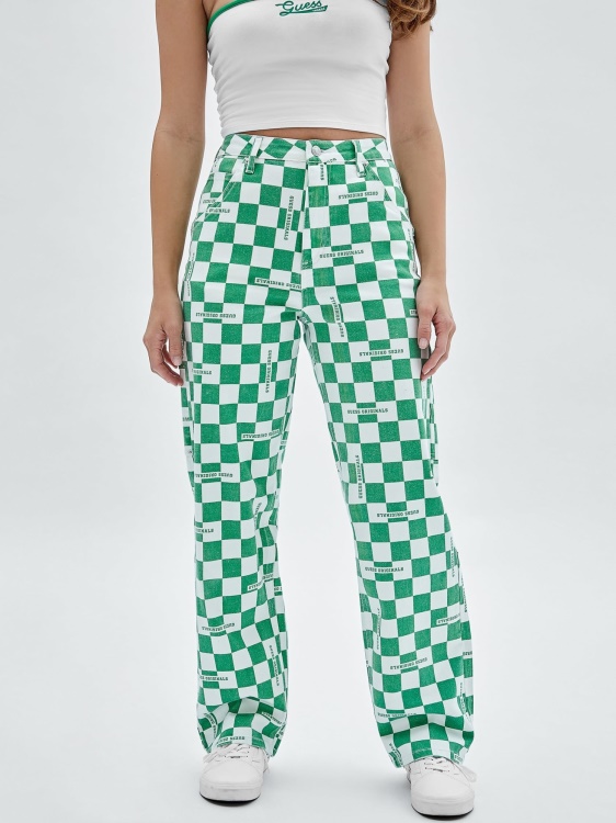 карго дънкови панталони Guess Green Multi