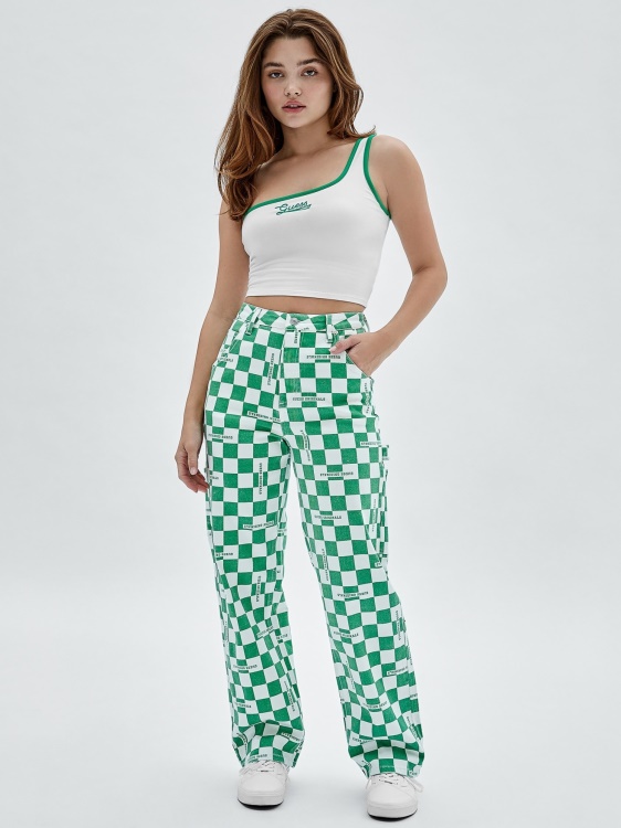 карго дънкови панталони Guess Green Multi