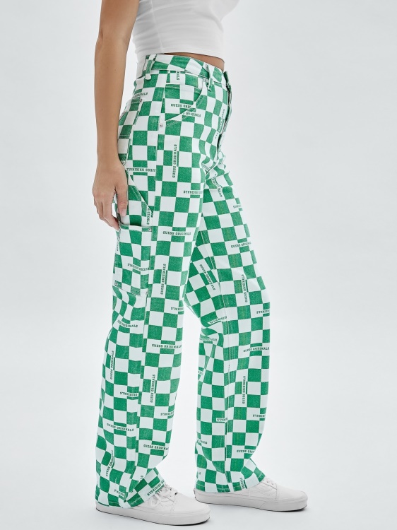 карго дънкови панталони Guess Green Multi