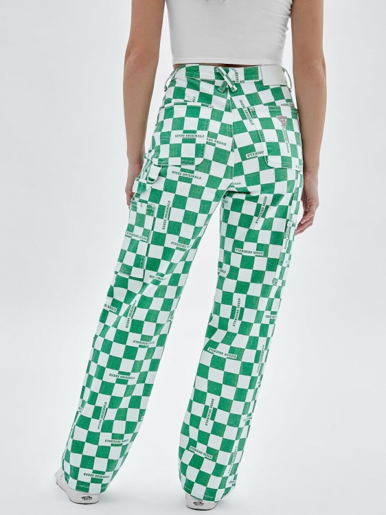 карго дънкови панталони Guess Green Multi