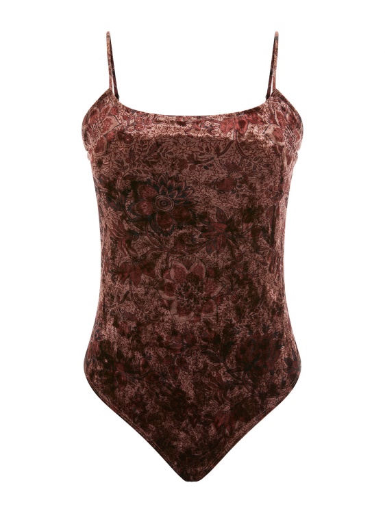 лилаво тяло с кадифе с флорални щампи