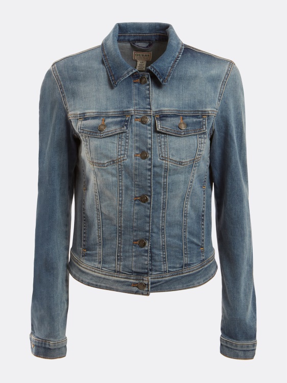 прилепнало дънково яке Guess Blue