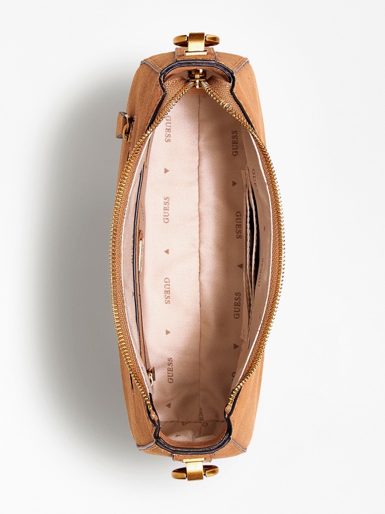 Guess Kaoma Suede мини чанта през рамо бежово