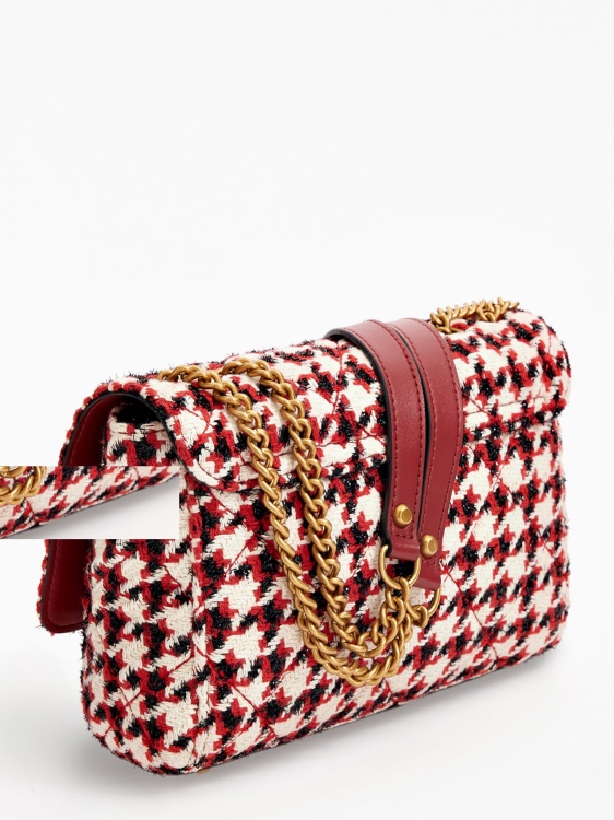 Cessily чанта през тялото от туид Guess Black