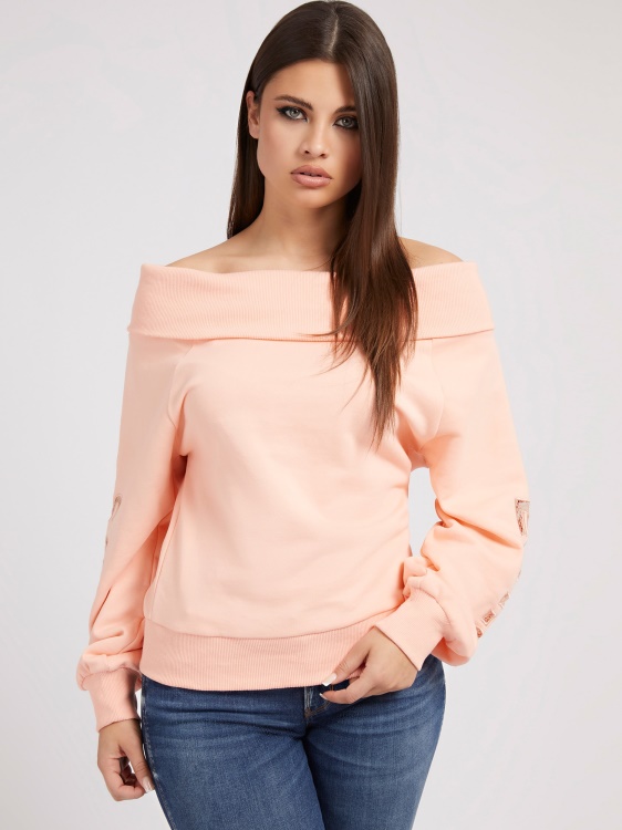 Suitshirt Guess едно рамо розов