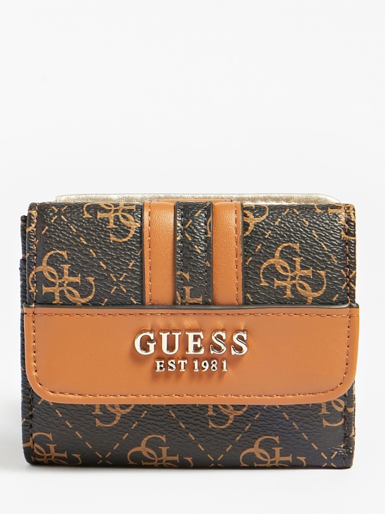 Kasinta 4g портфейл с лого тъмно кафяв Guess