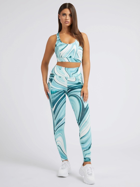 цял принт активен сутиен Guess син
