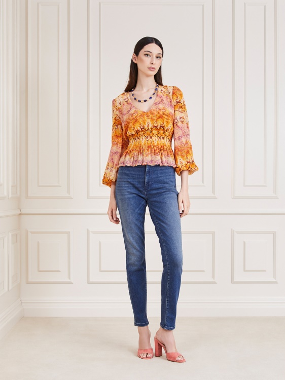 Marciano цял печат отгоре оранжево предложение